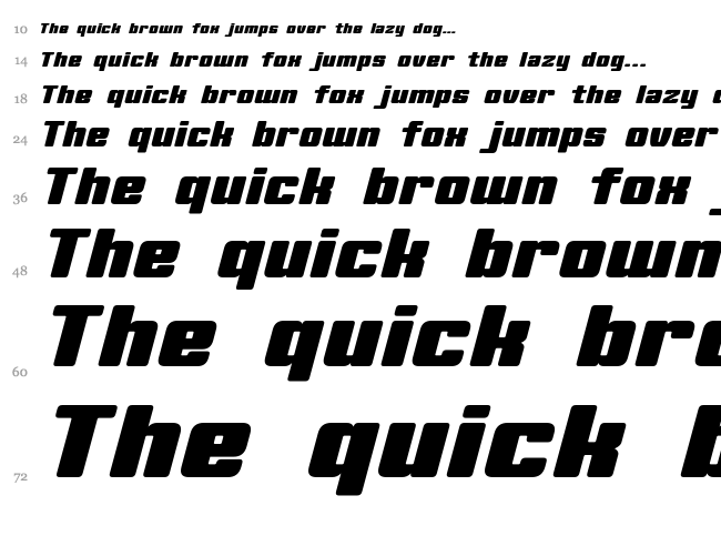Minerva font waterfall